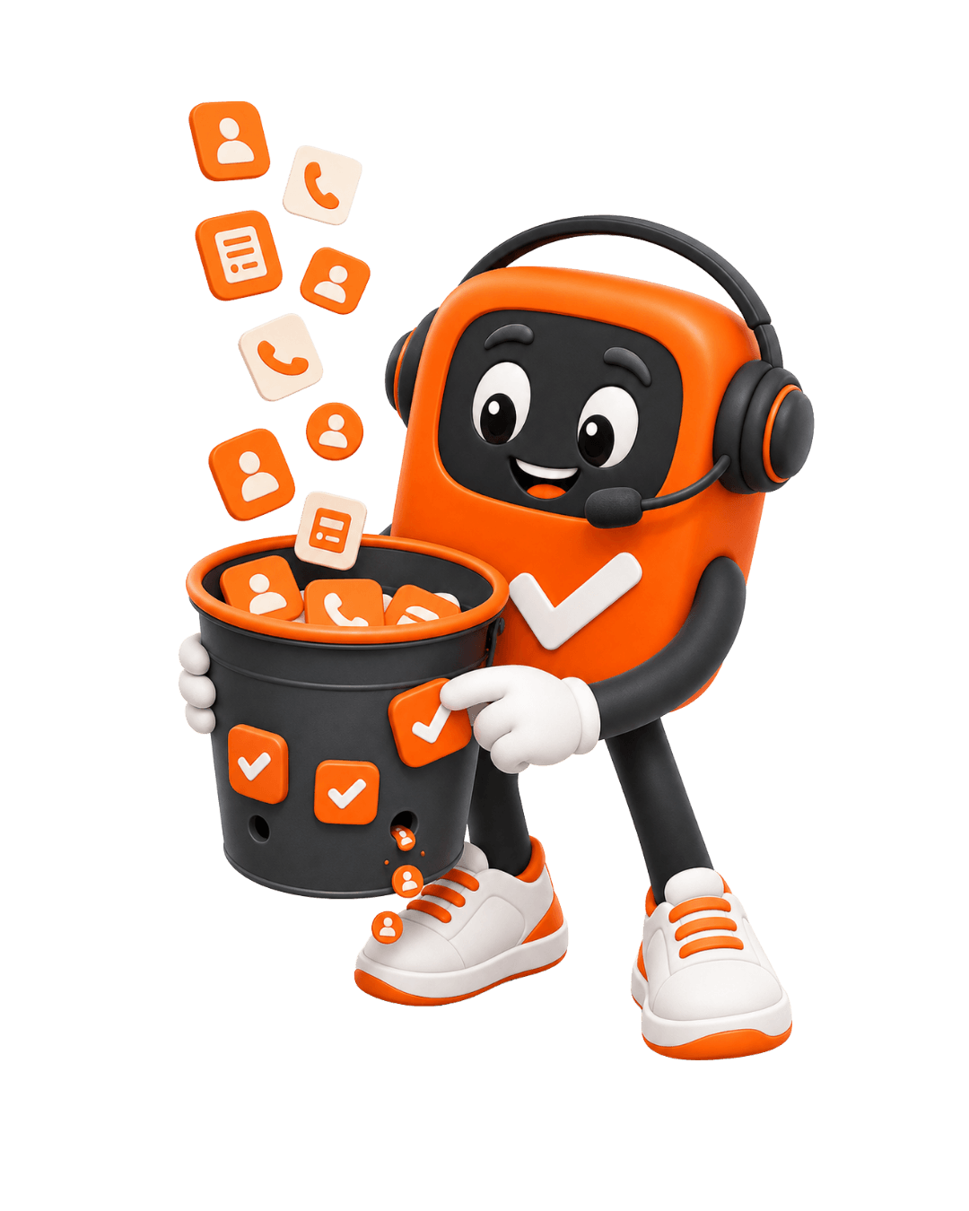 WorkWon mascot collecting qualified leads — Local SEO feature